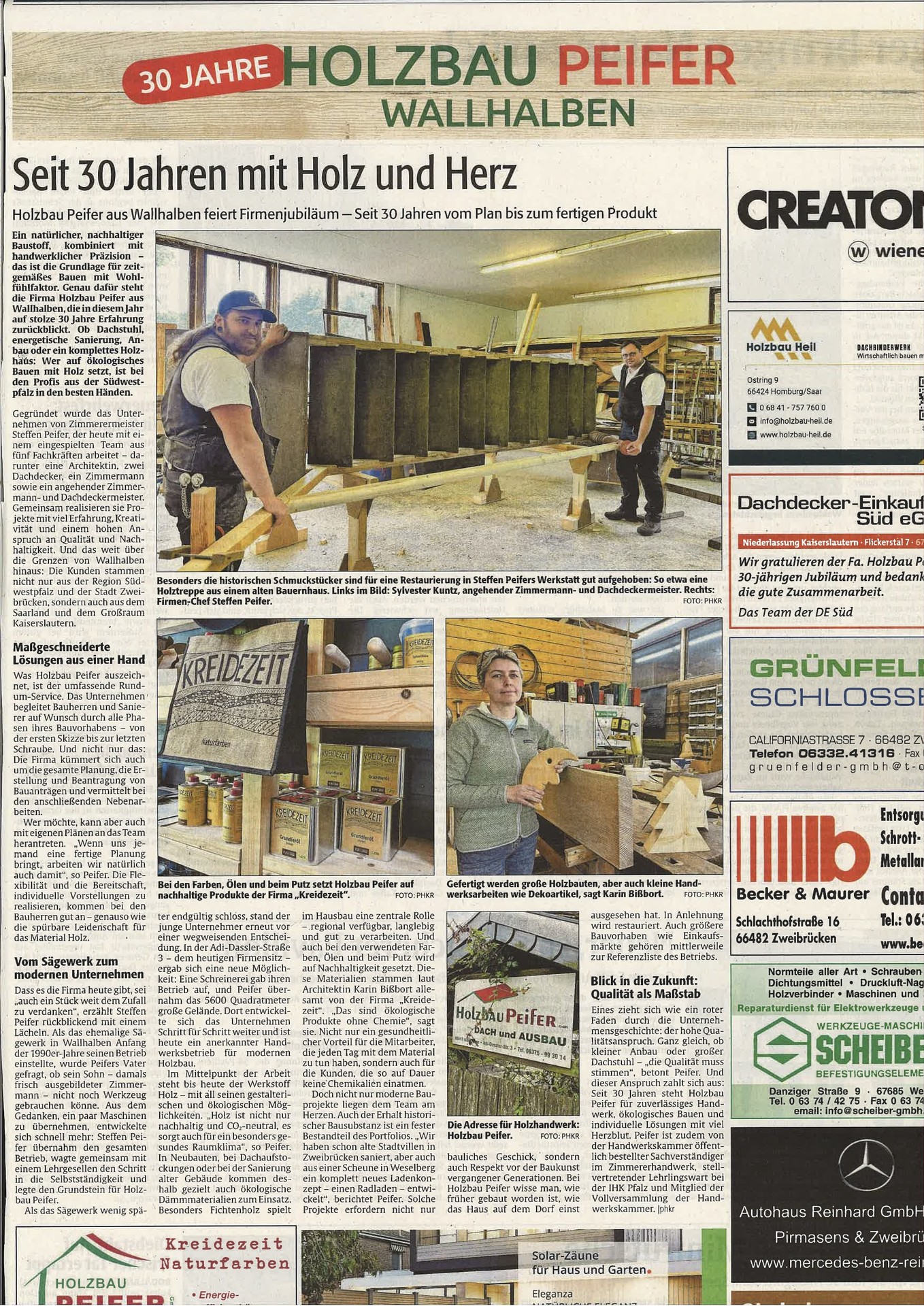 30 Jahre Holzbau Peifer – Seit 30 Jahren mit Holz und Herz